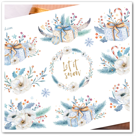 Наклейки "Зимние композиции"