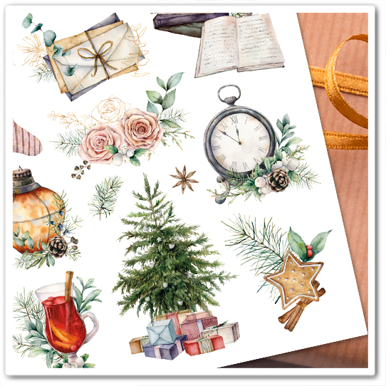 Наклейки "Винтажная зима"