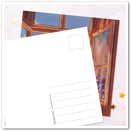 Окно. Летний закат