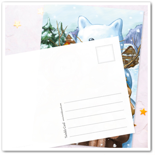 Котята и снеговик