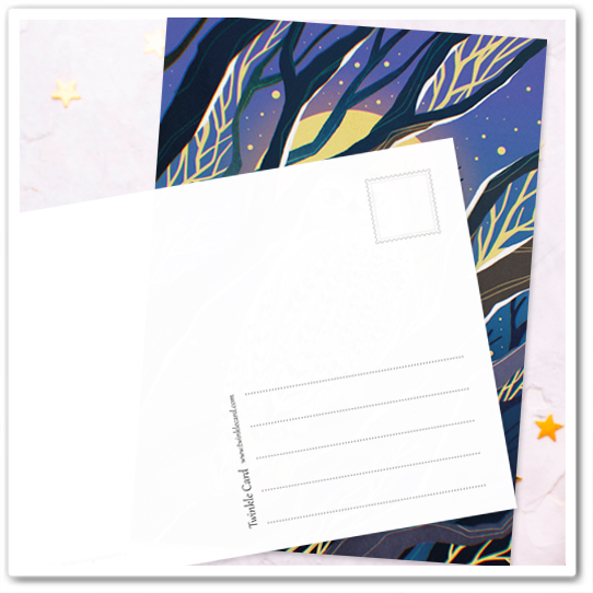 Сова при луне