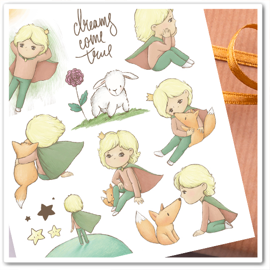 Наклейки "Маленький Принц"