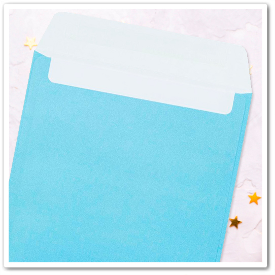 Конверт квадратный голубой