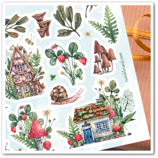 Наклейки "Лесные домики"
