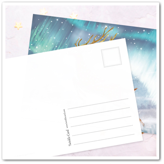 Олень и северное сияние