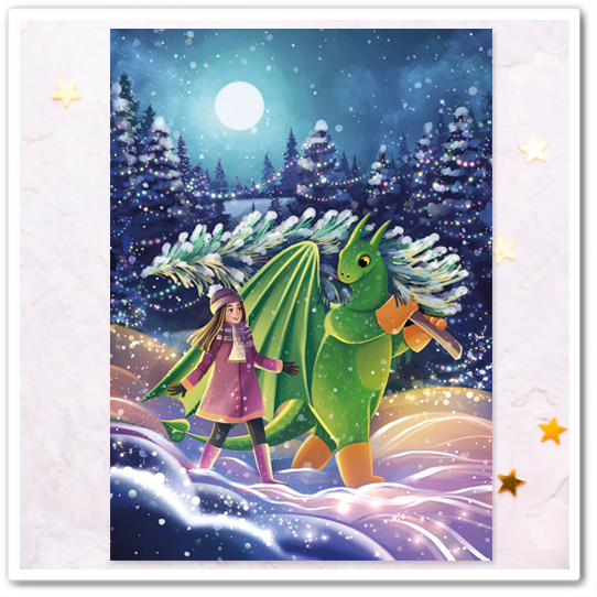 Дракоша. Несём ёлку