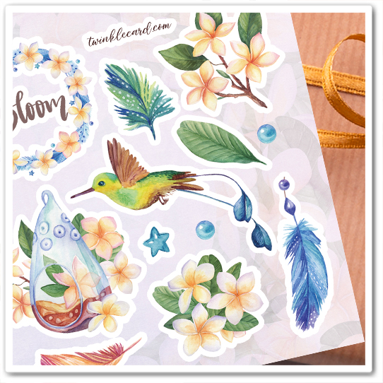 Наклейки "Тропический цветок"