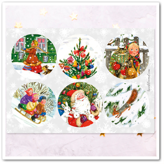 Наклейки "Зимние каникулы"