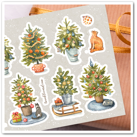 Наклейки "Ёлочки"