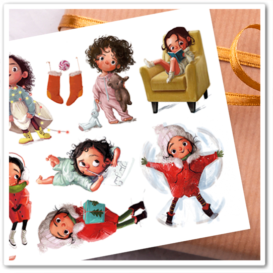 Наклейки "Алиса на каникулах"