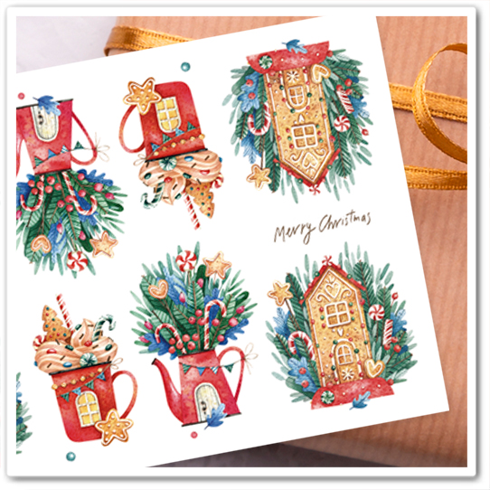 Наклейки "Пряничные домики"