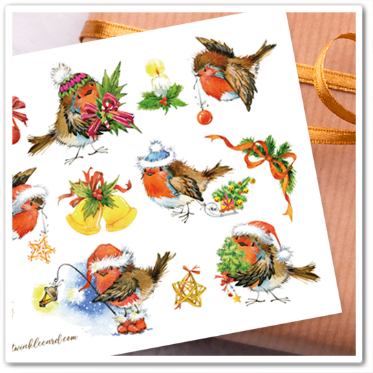 Наклейки "Снегири"