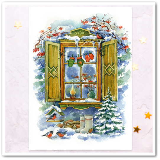 Заснеженное окно