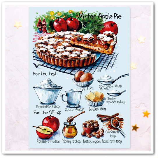 Рецепт зимнего яблочного пирога