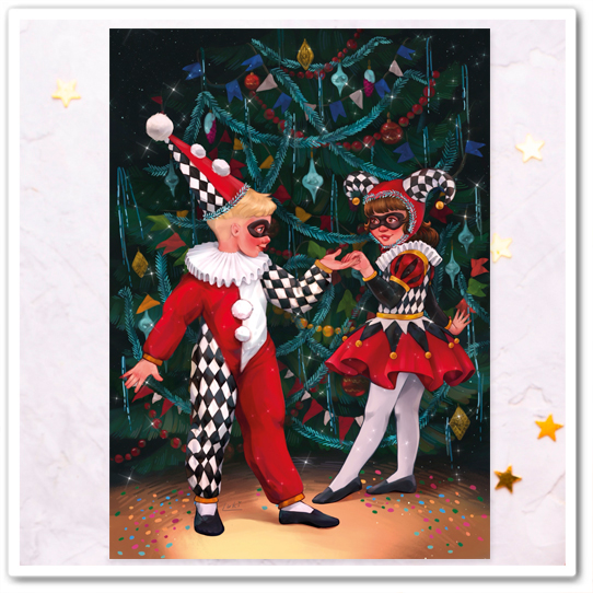 На Ёлке. Арлекин и Коломбина