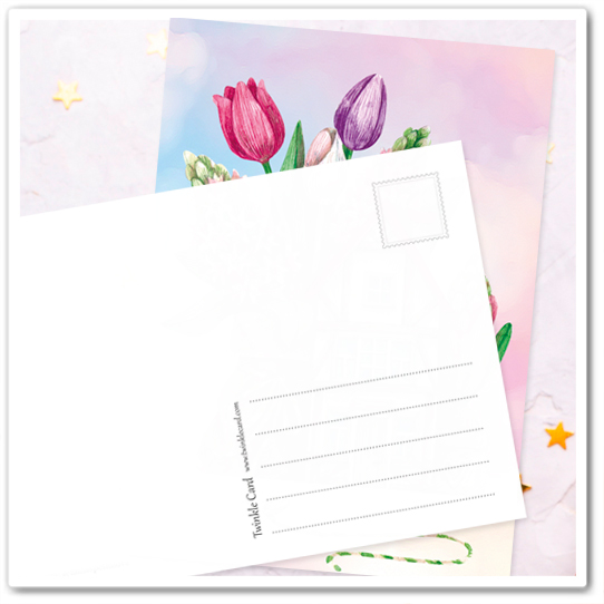 Домик с тюльпанами