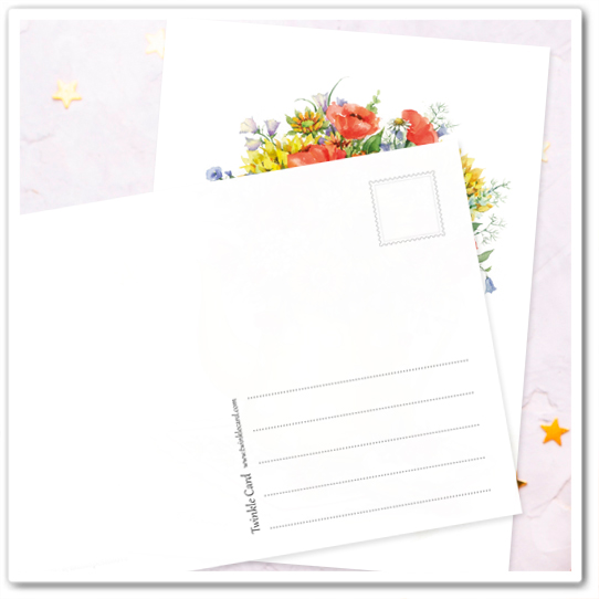 Букет с маками и подсолнухами