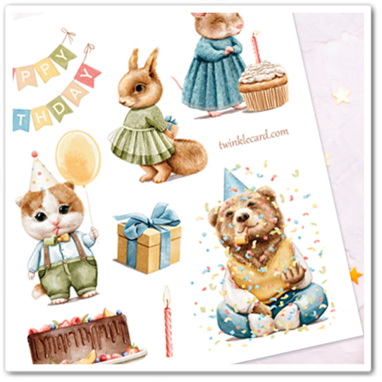 Наклейки "День рождения"