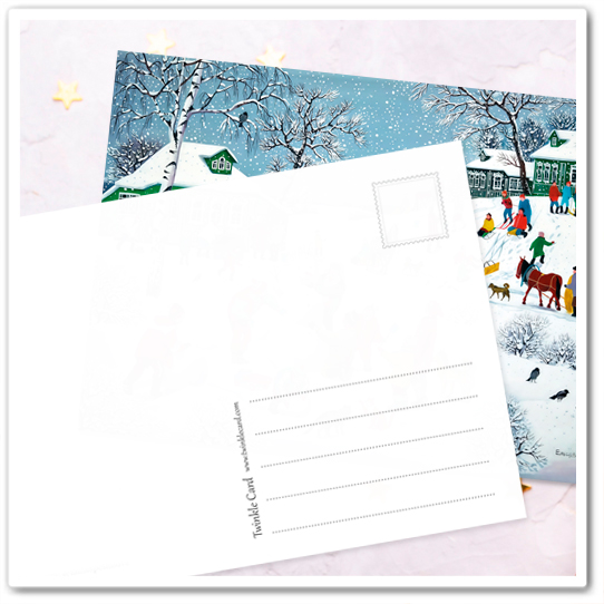 Дети и снеговик