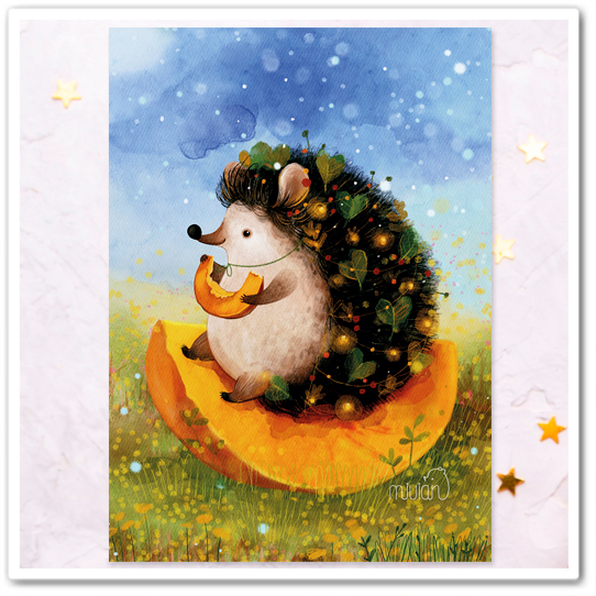 Ёжик на тыкве