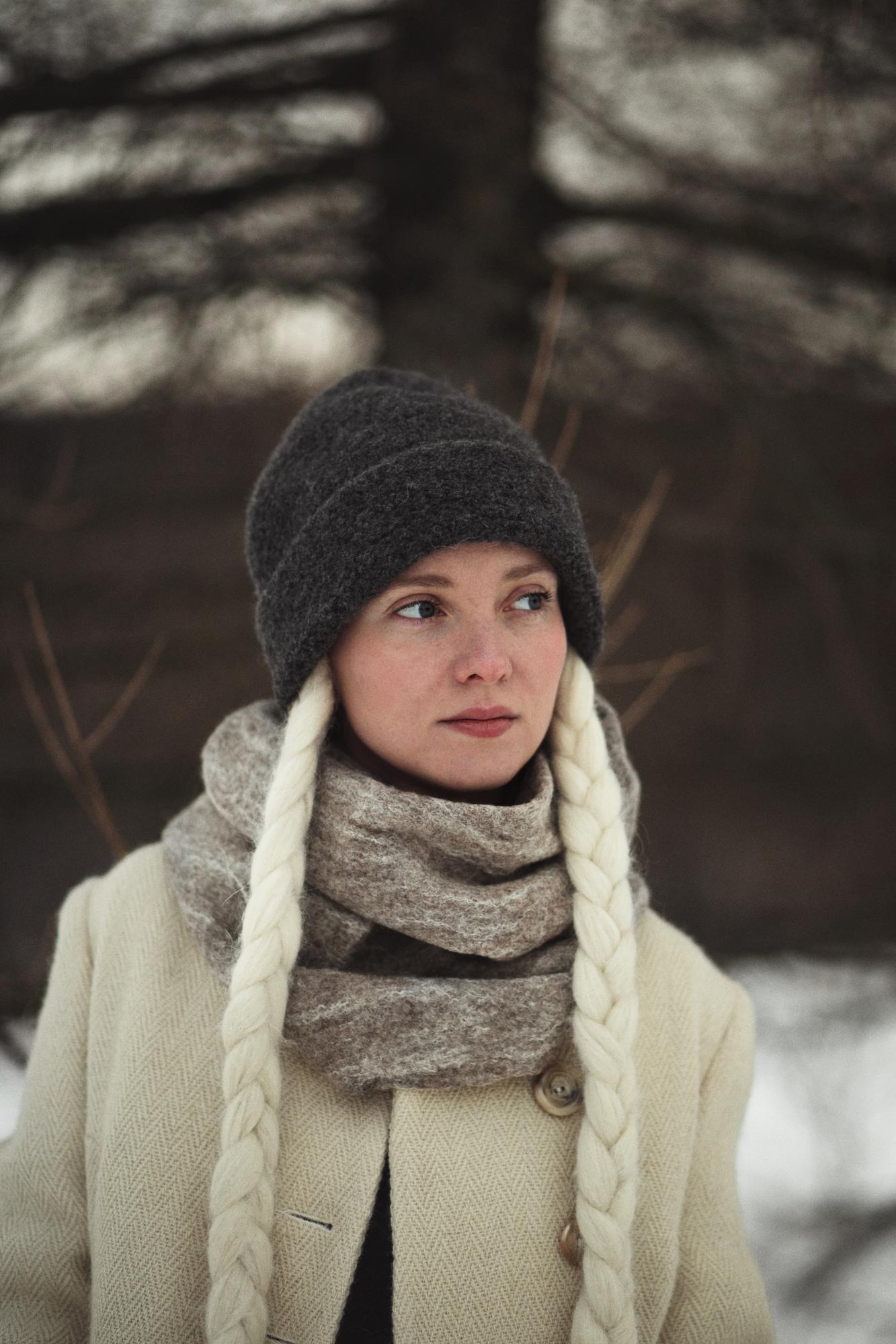 Шапка  "Емеля" темно-серая