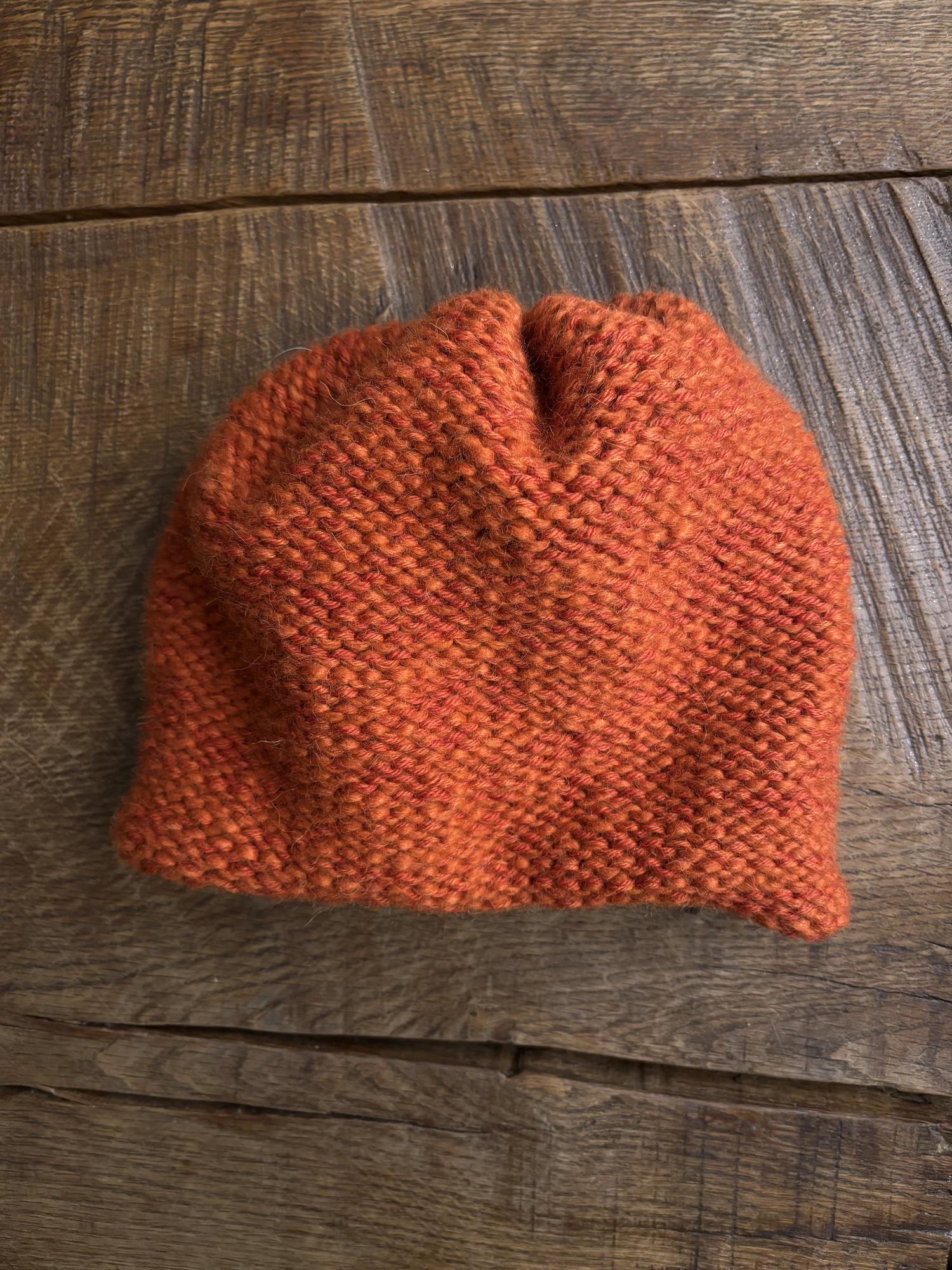 Шапка базовая, цвета тыквы