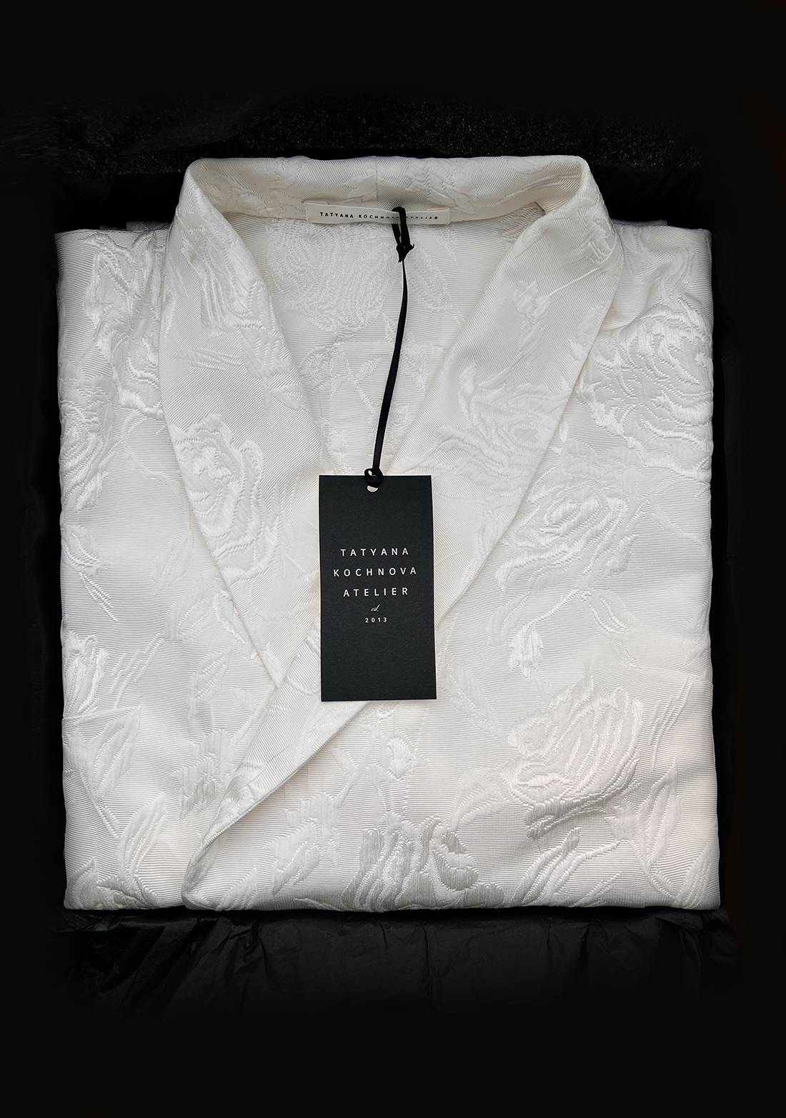 Cotton jacquard robe