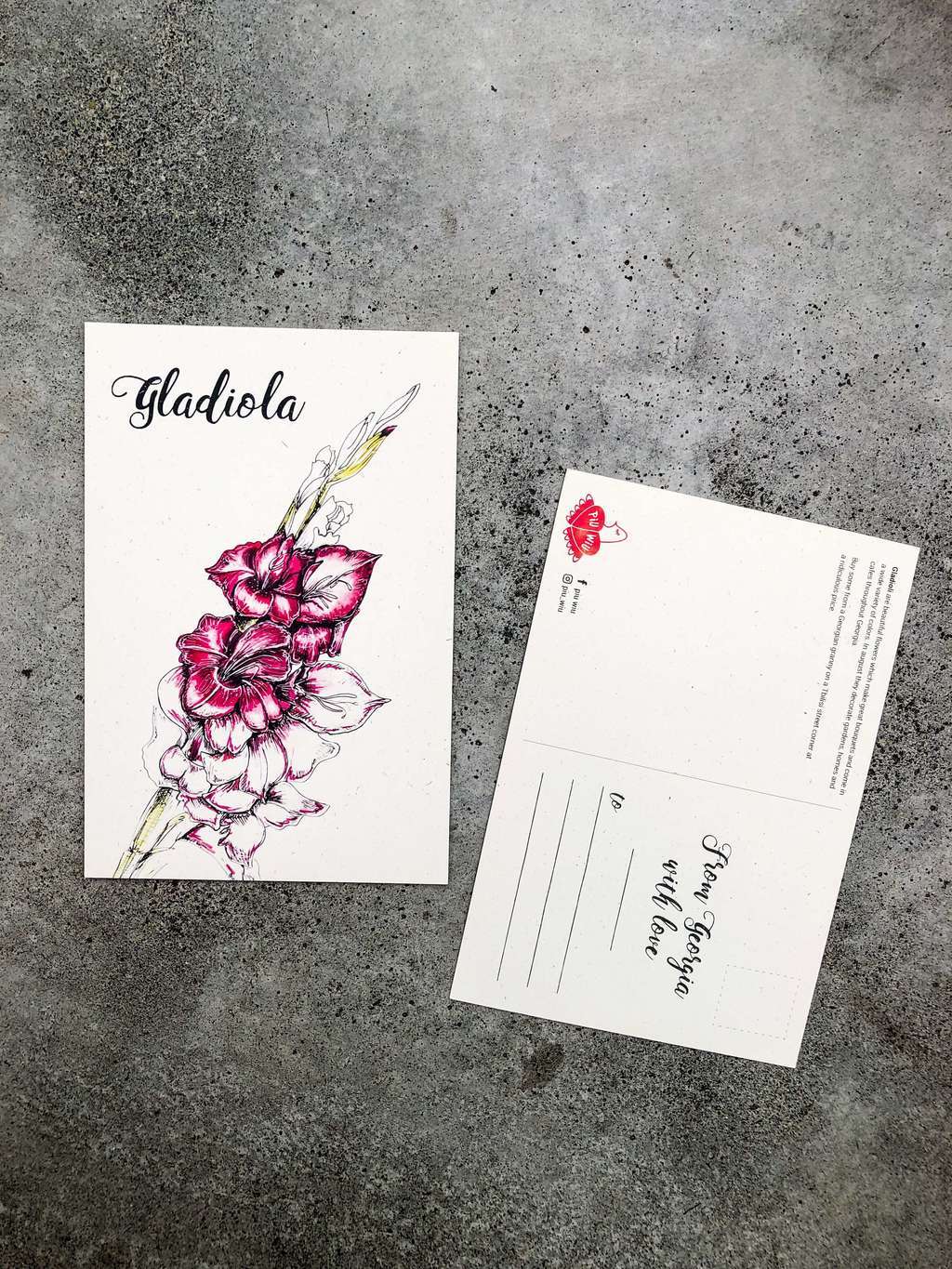 Открытка "Гладиолус"/ Postcard "Gladiola"