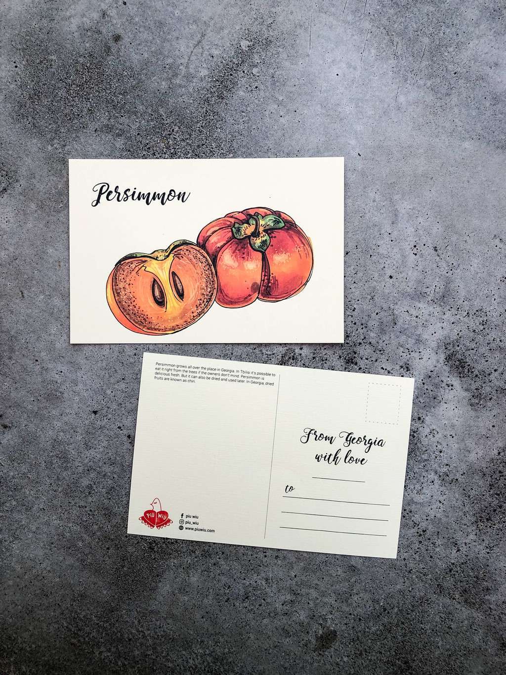 Открытка "Хурма"/ Postcard "Persimmon"