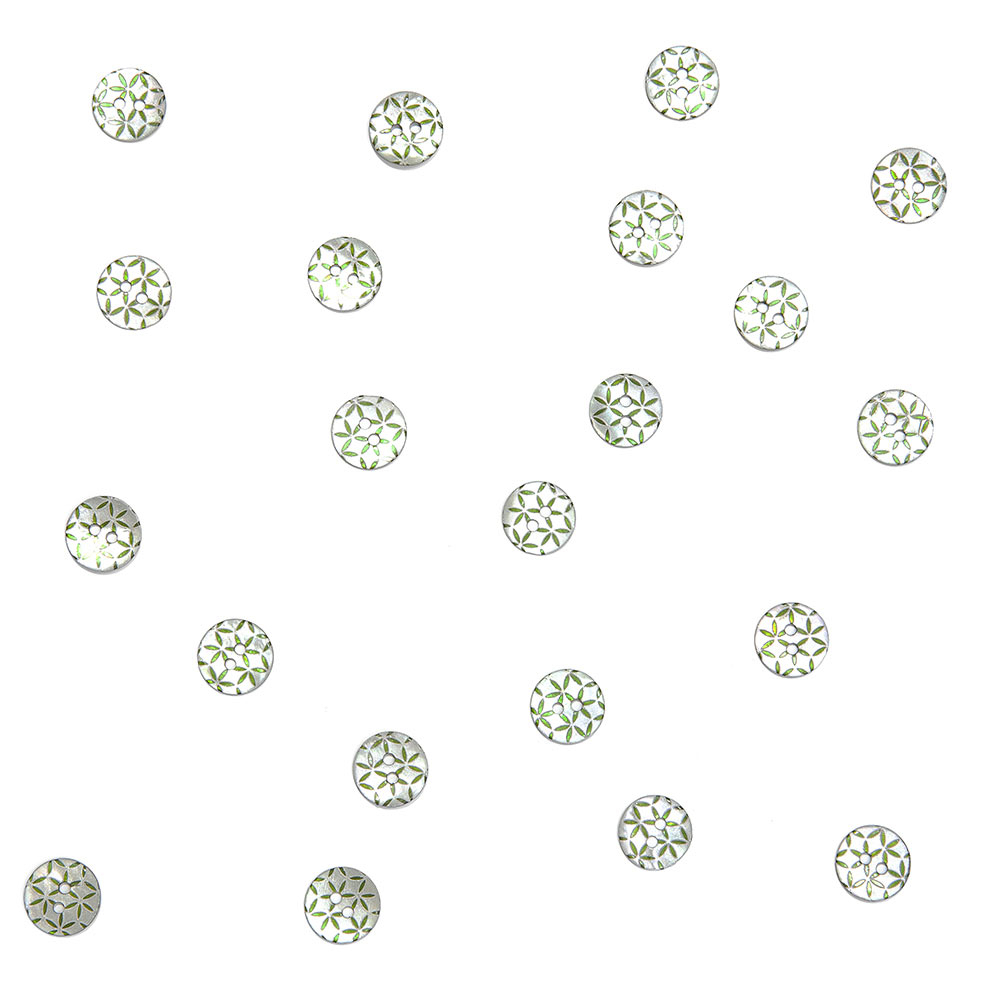 Пуговицы из перламутра, арт. ПП019, круглые, 11 мм, лицо | Wool Story