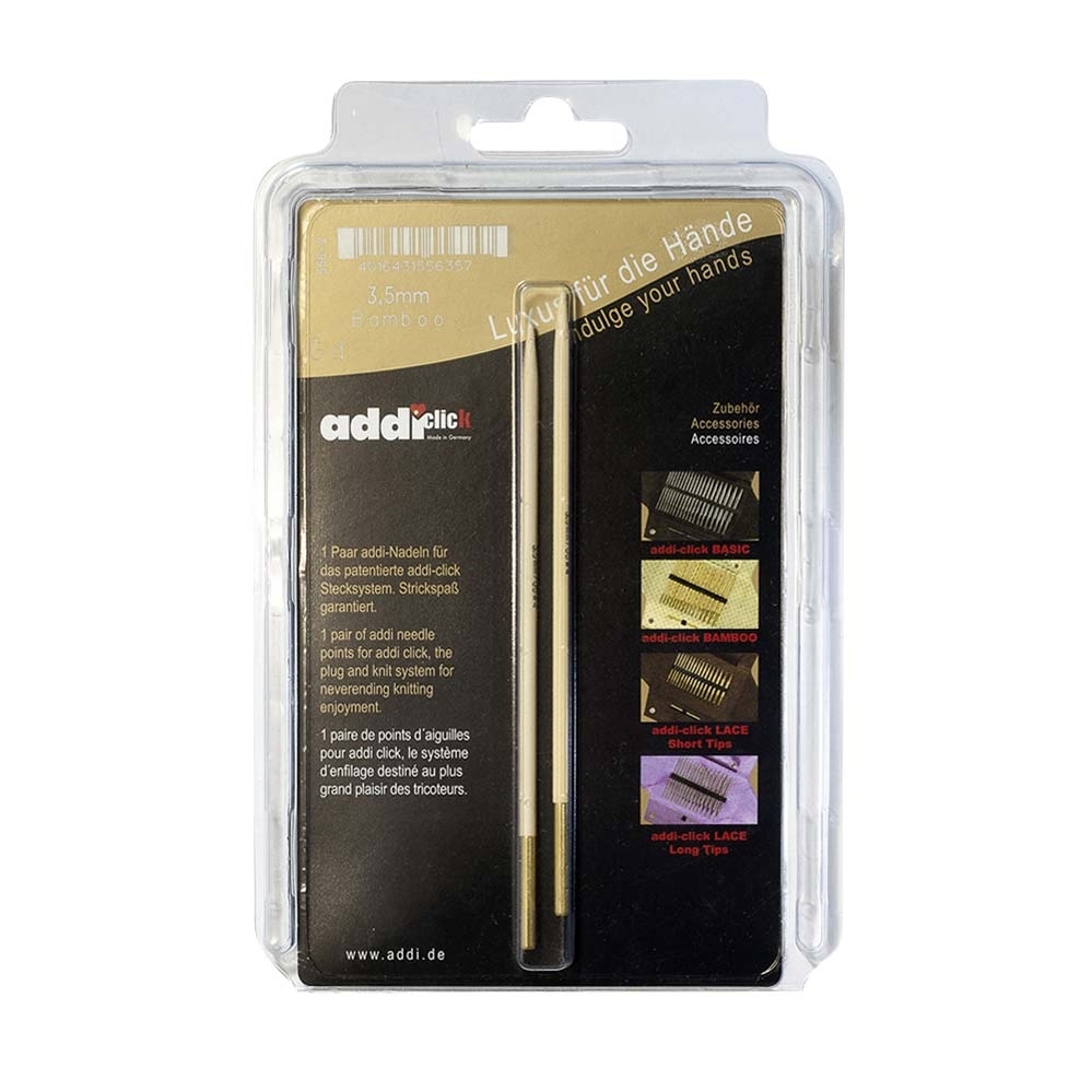 Супергладкие бамбуковые спицы диаметром 3,5 мм для наборов AddiClick | Wool Story