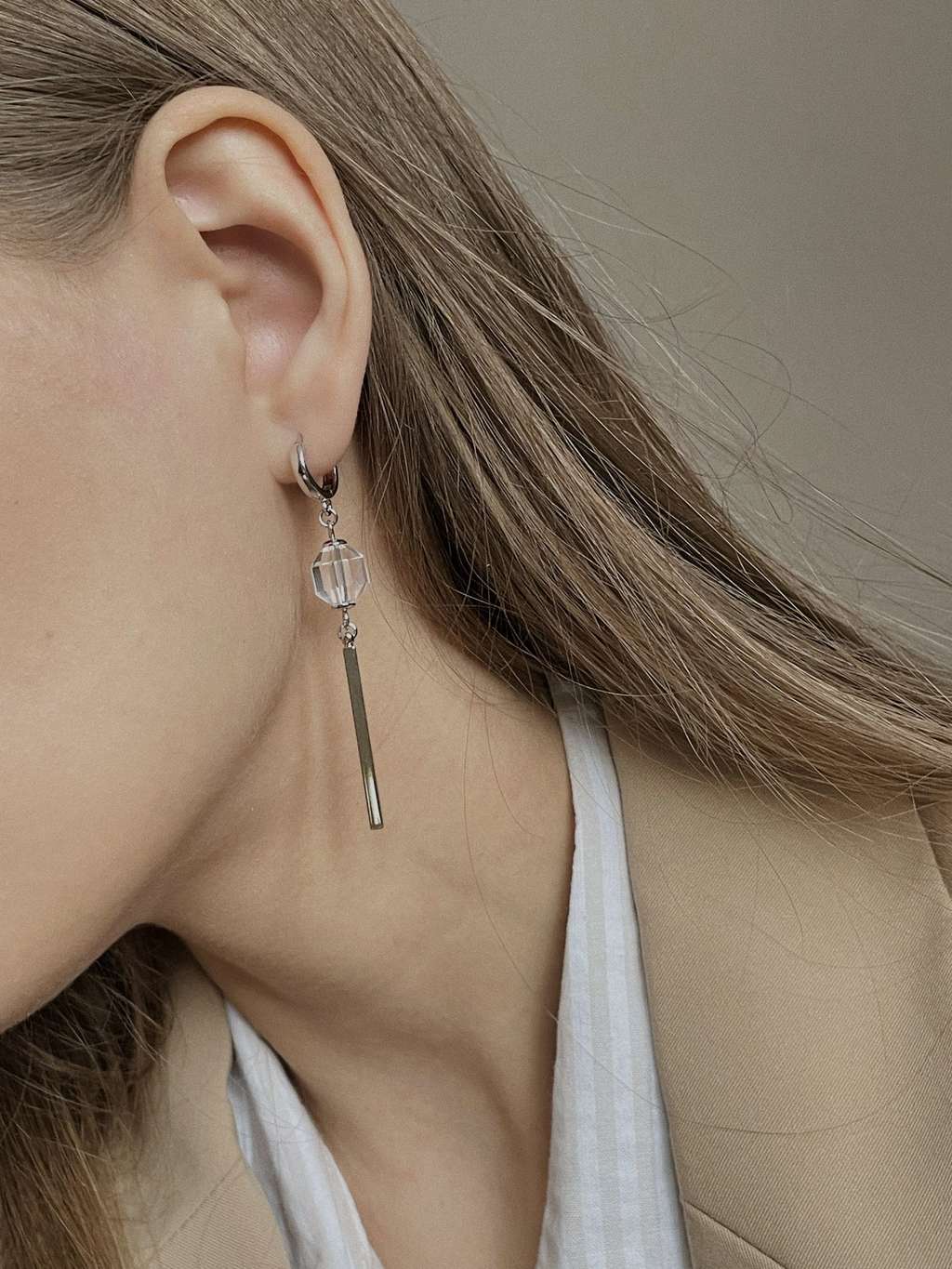 Серьги с горным хрусталем