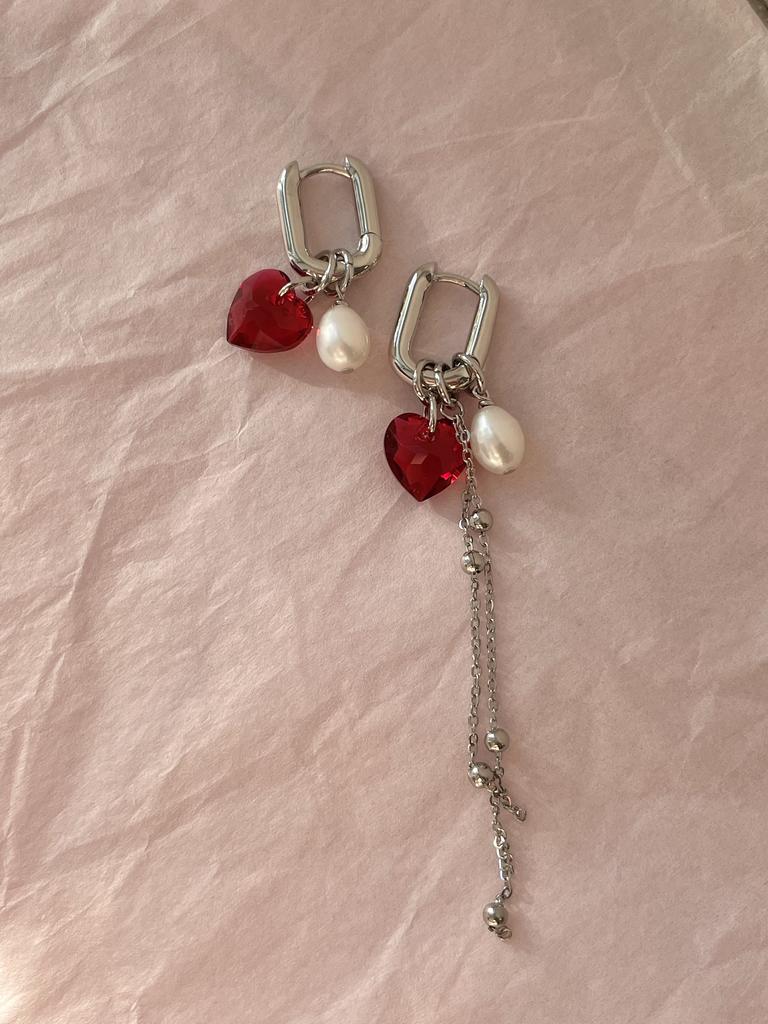 Серьги-трансформеры с 5 подвесками