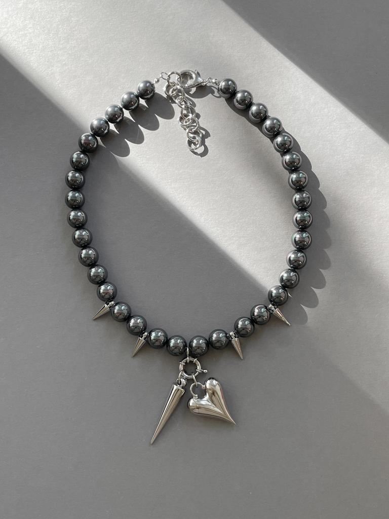 Колье из жемчуга майорка с 2 съемными подвесками