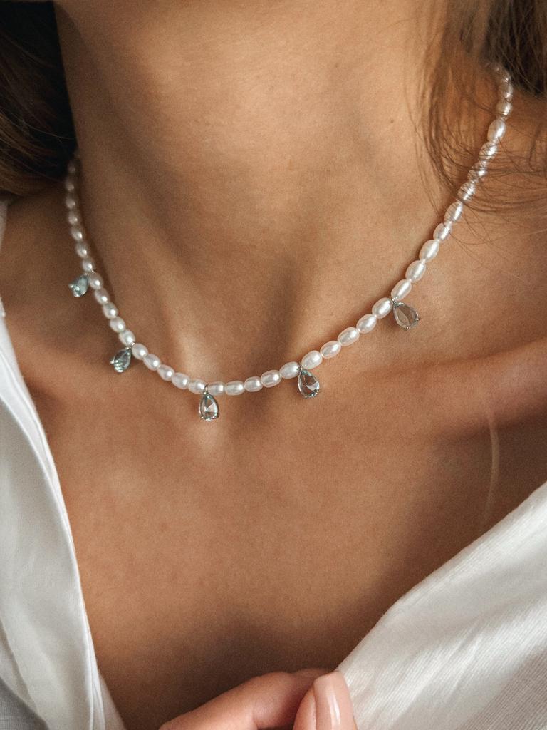 Чокер из натурального жемчуга BLUE SKY