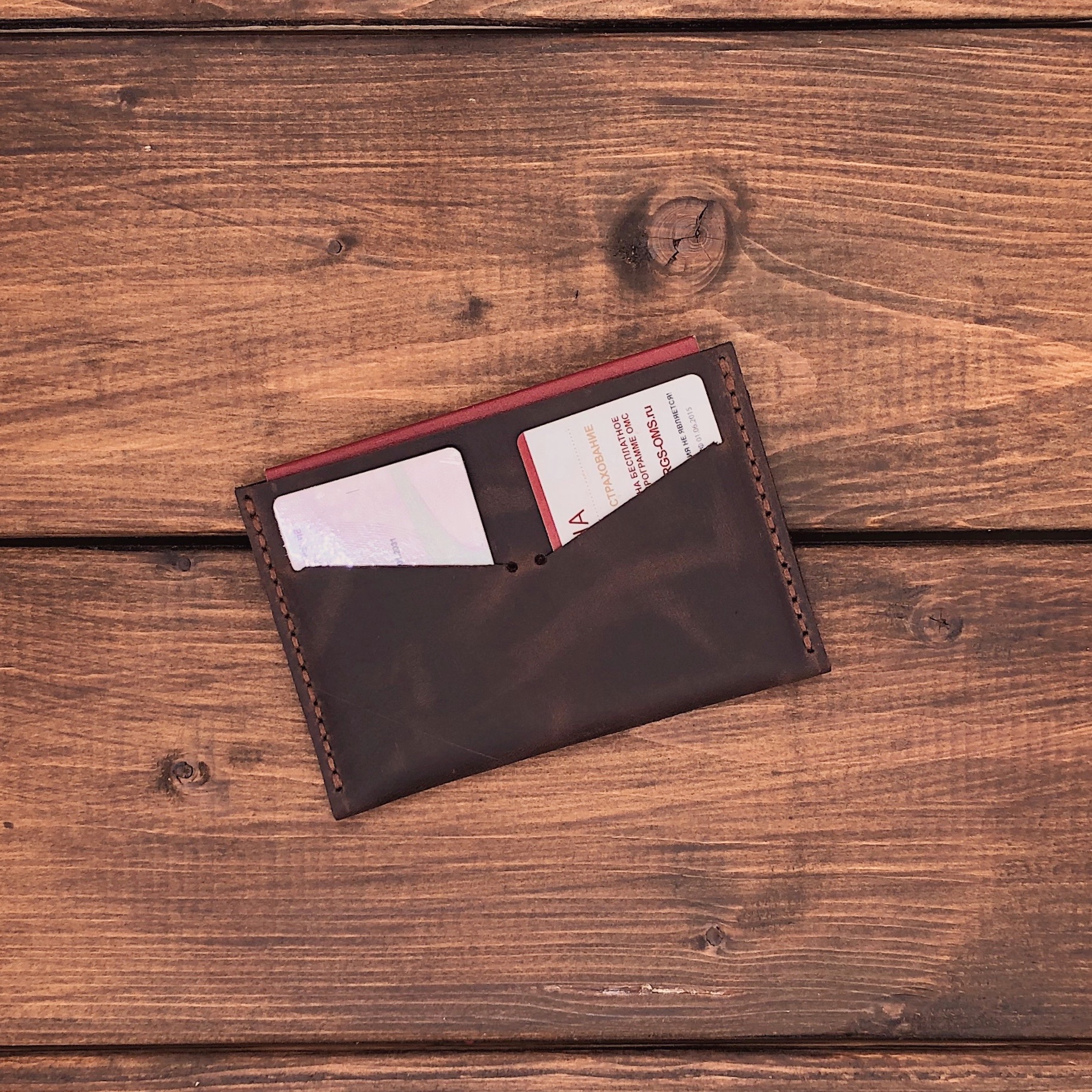 Чехол для паспорта "Маскат" (шоколад)