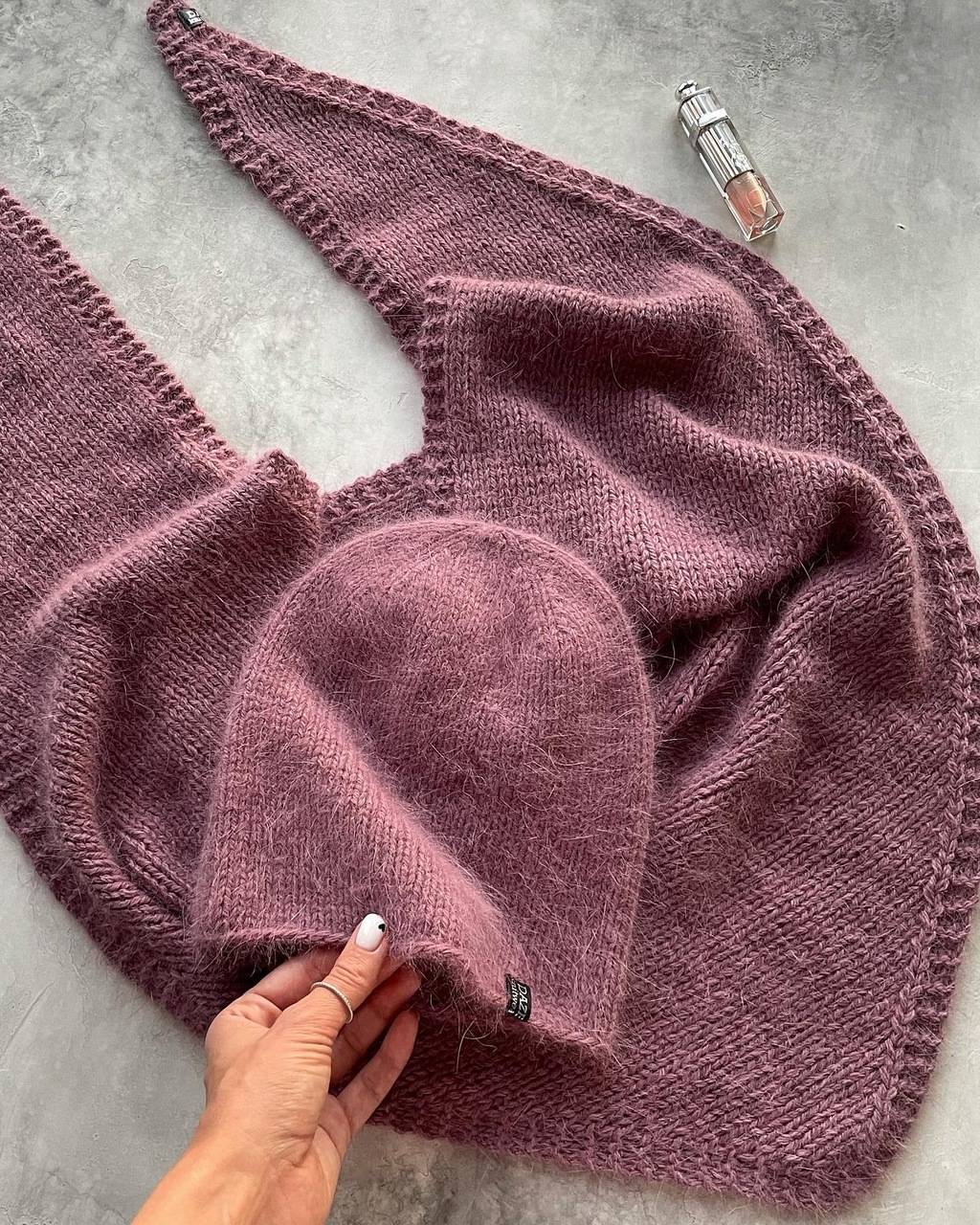 Косынка+бини из норки