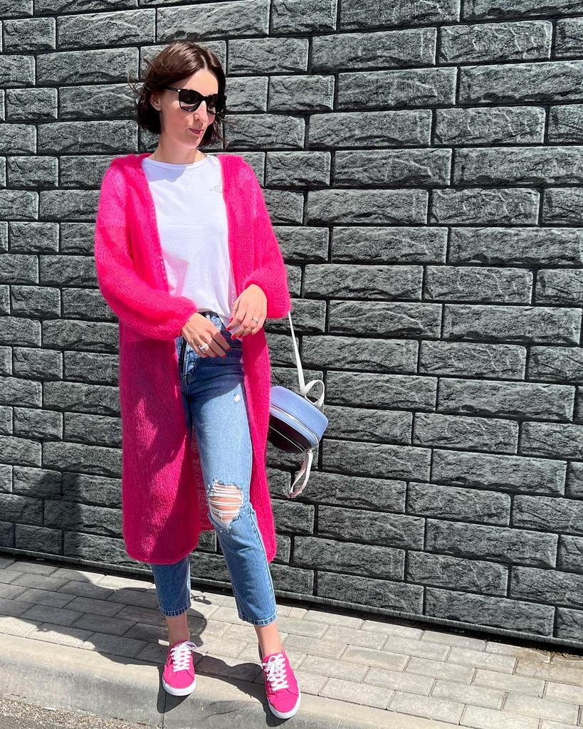 Мохеровый кардиган с капюшоном "Summertime"