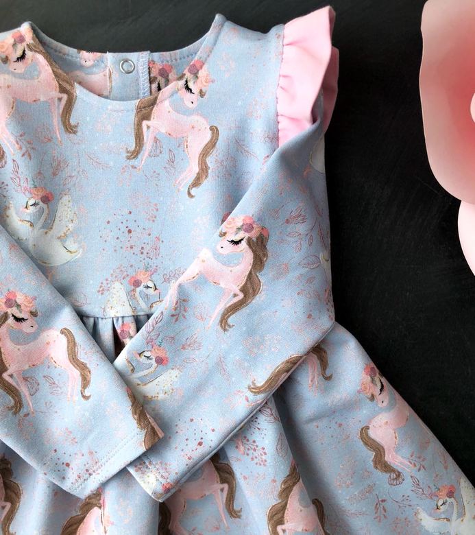 Платье трикотажное Рюша