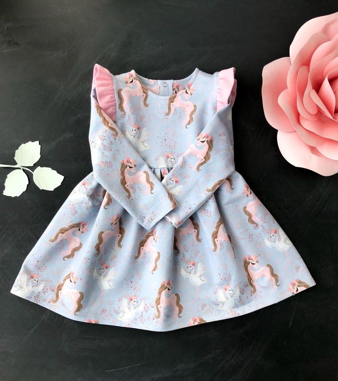 Платье трикотажное Рюша