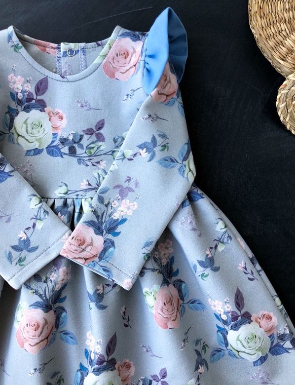 Платье трикотажное Рюша