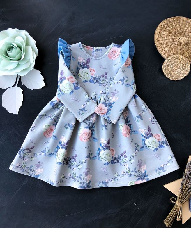 Платье трикотажное Рюша