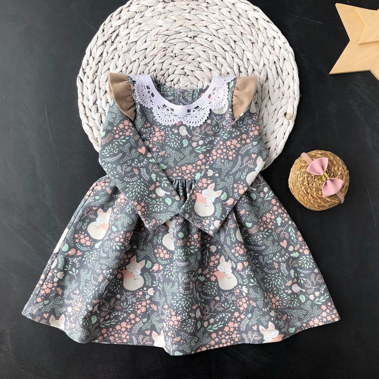 Платье трикотажное Рюша с воротничком