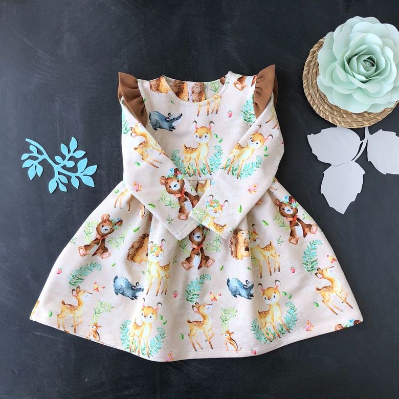 Платье трикотажное Рюша