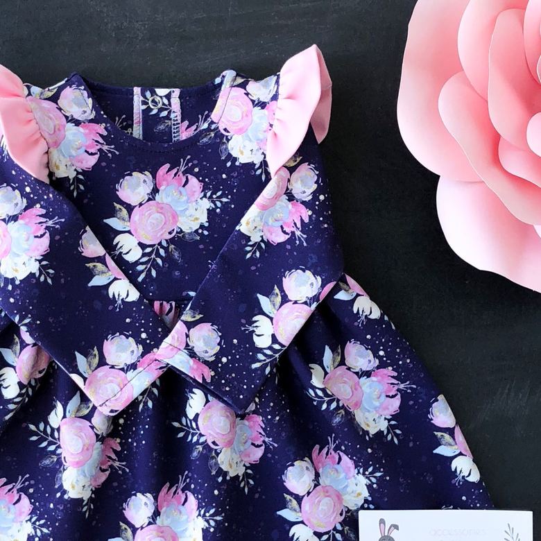 Платье трикотажное Рюша