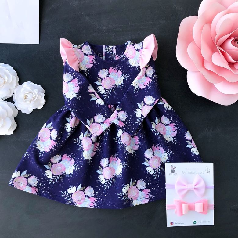 Платье трикотажное Рюша