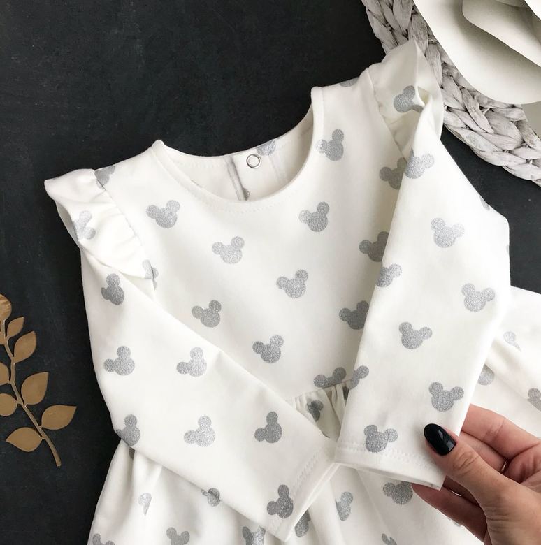 Платье трикотажное Рюша