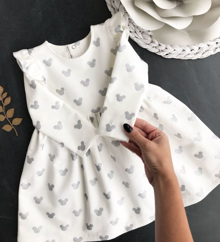 Платье трикотажное Рюша