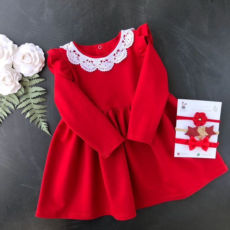 Платье трикотажное Рюша с воротничком