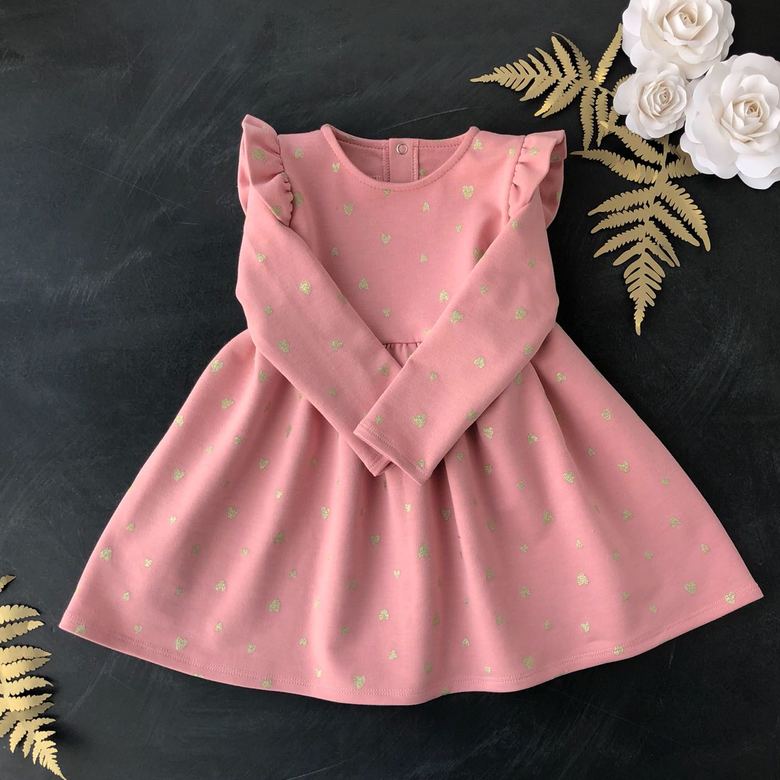 Платье трикотажное Рюша